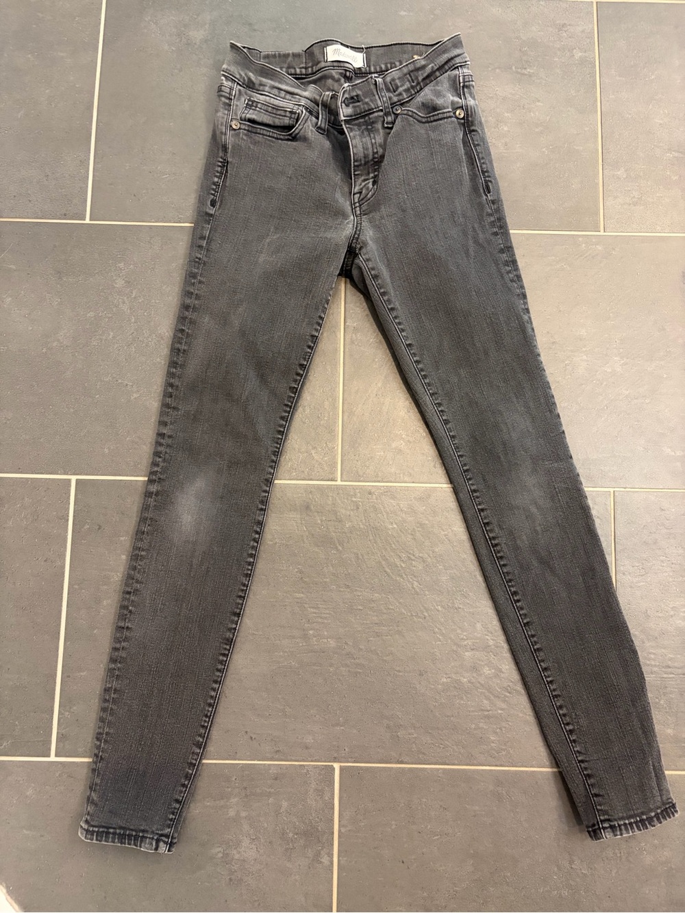Madewell Skinny Jeans in Washed Black